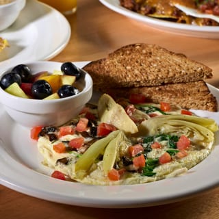 Spinach, Mushrooms, Artichokes Frittata