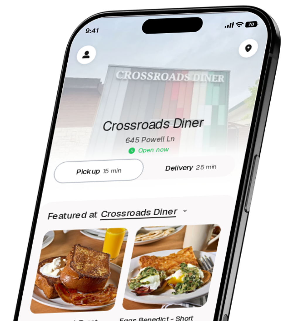 Crossroads Diner app preview